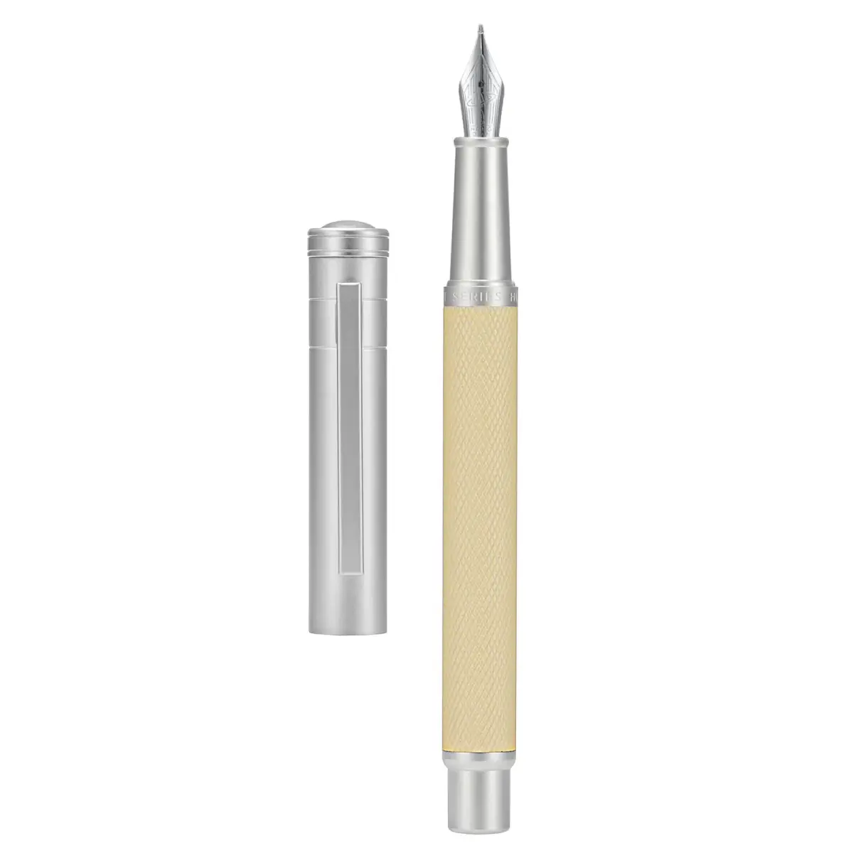 Asvine White Forest Fountain Pen Blade Nib Classic Design Calligraphy Pen with Converter and Metal Pen Case Set - main product image