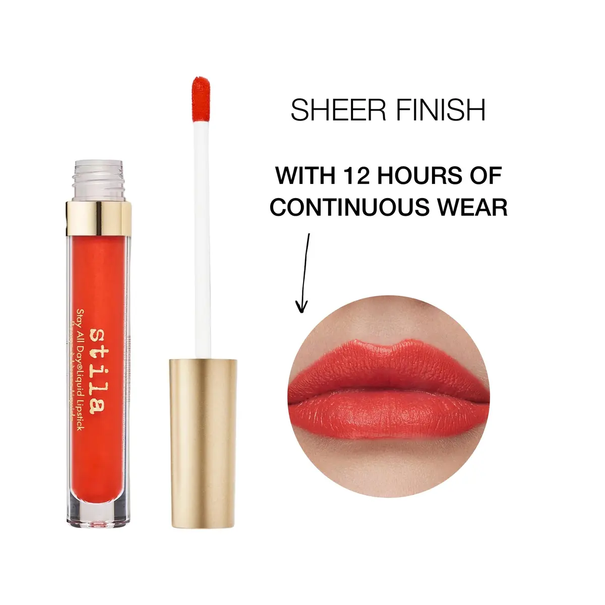 stila Stay All Day Liquid Lipstick Sheer Fragola | Long-Lasting Matte Color with Vitamin E & Avocado Oil (0.1 Fl Oz) - view 3