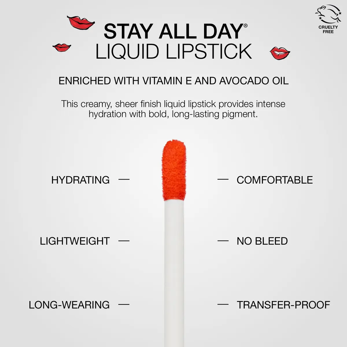 stila Stay All Day Liquid Lipstick Sheer Fragola | Long-Lasting Matte Color with Vitamin E & Avocado Oil (0.1 Fl Oz) - view 4