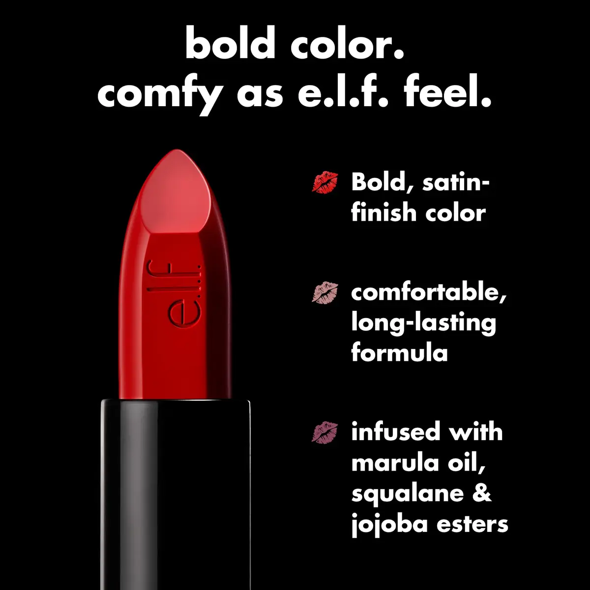 e.l.f. O Face Satin Lipstick Dirty Talk (3.8ml / 0.13 Fl Oz) | Vegan & Cruelty-Free - view 6