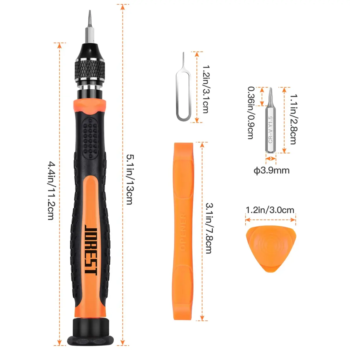 Jorest 24-Piece Precision Screwdriver Set with Torx T5 T6 T8 T9, Y00, P5 | Multi-Bit Repair Tool Kit for Electronics & Gadgets - view 7