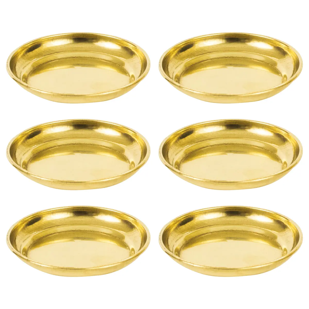Spillbox Traditional Brass Diya for Puja | Small Pooja Plate 9.5cm (3.7in) | Authentic Indian Pooja Item - main product image