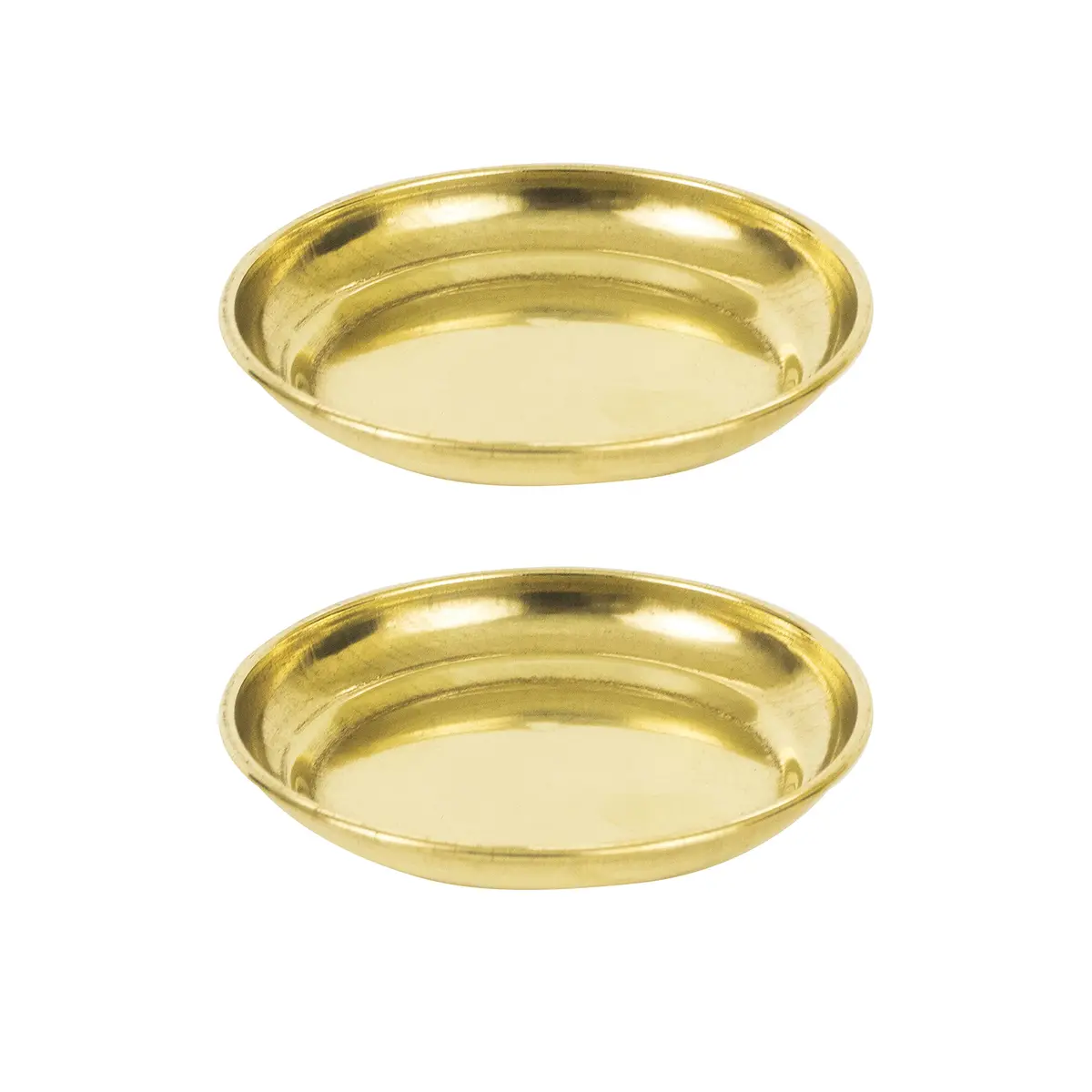 Spillbox Traditional Brass Diya for Puja 8.4cm (2-Pack) | Authentic Indian Pooja Aarti Lamp - main product image