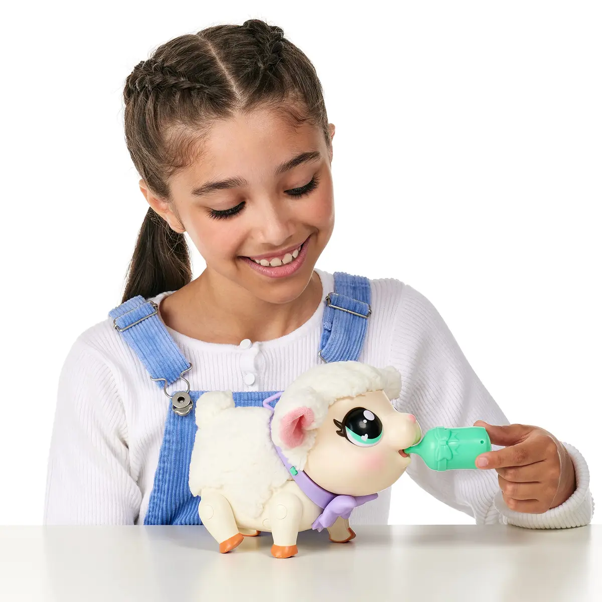 Little Live Pets Snowie The Lamb Interactive Electronic Pet Toy 25+ Sounds & Reactions | Ages 5+ (Includes 3 AA Batteries, Bottle, Leash) - view 4