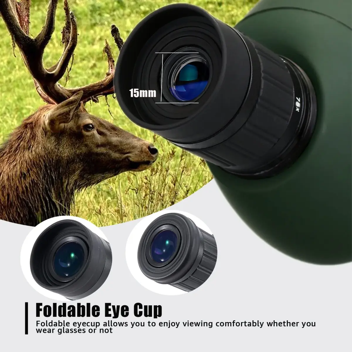 SVBONY SV28 Spotting Scope 25-75x70mm | Stable Aluminum Tripod & Phone Adapter - view 8