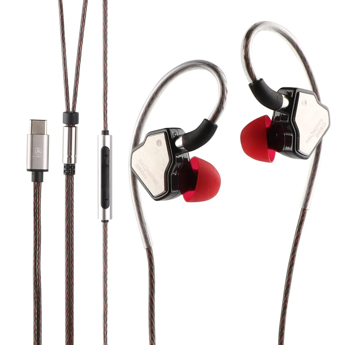 Linsoul 7Hz Salnotes Zero HiFi 10mm Dynamic Driver In-Ear Earphone with Microphone, Black - main product image