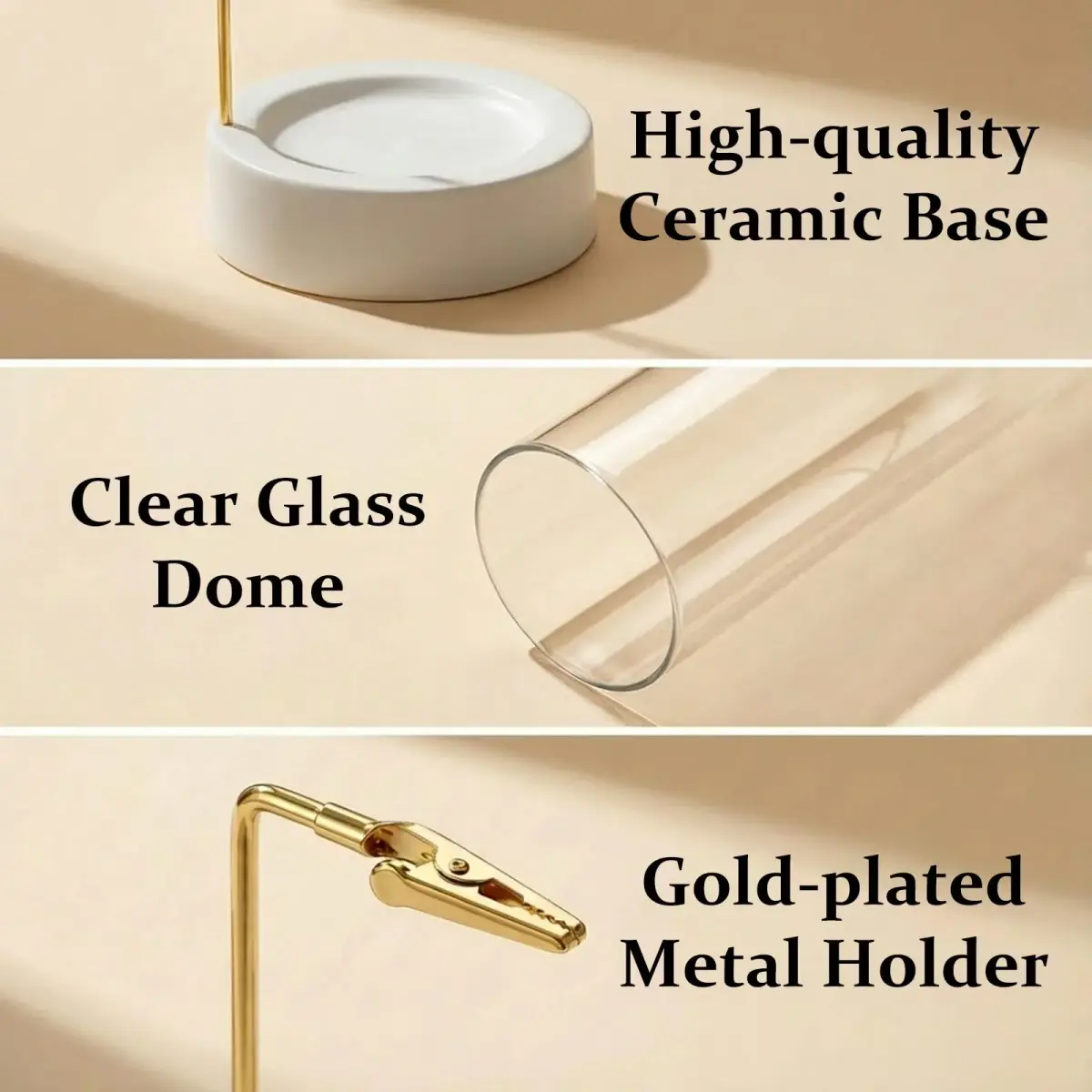 CEREMONY Ceramic Incense Holder with Glass Ash Catcher & 20 Sticks | 27.6 cm (10.9 in) Height - view 3