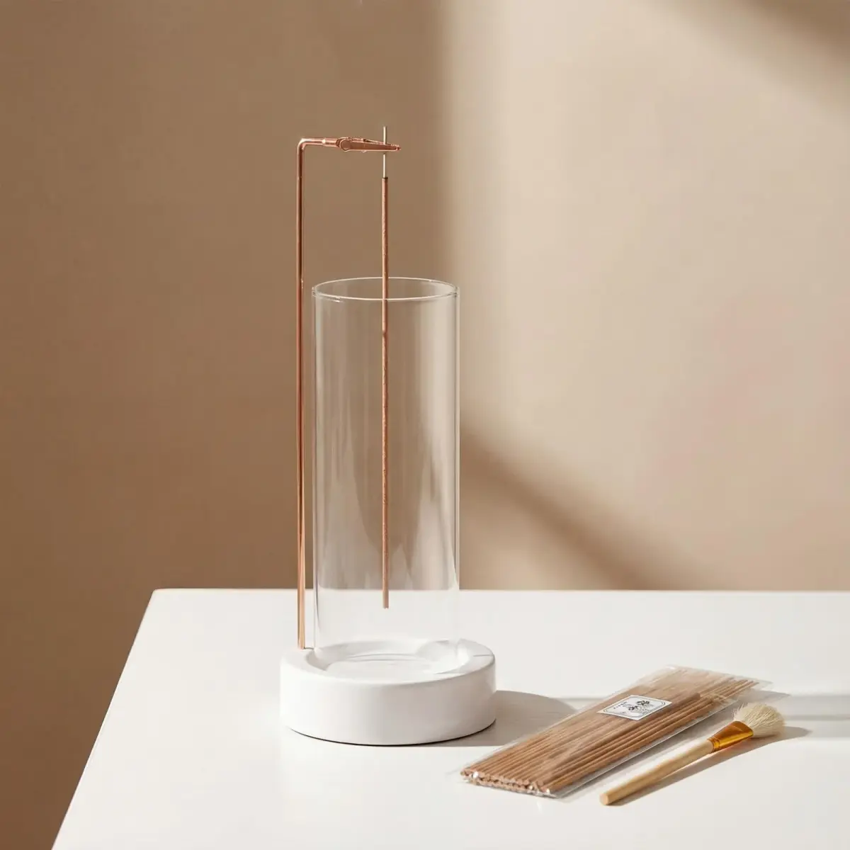 CEREMONY Ceramic Incense Holder with Glass Ash Catcher & 20 Sticks | 27.6 cm (10.9 in) Height - view 4