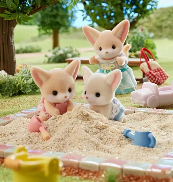 Calico Critters Fennec Fox Twins Collectible Dollhouse Dolls | Poseable Twin Figures for Kids 3+ - view 9