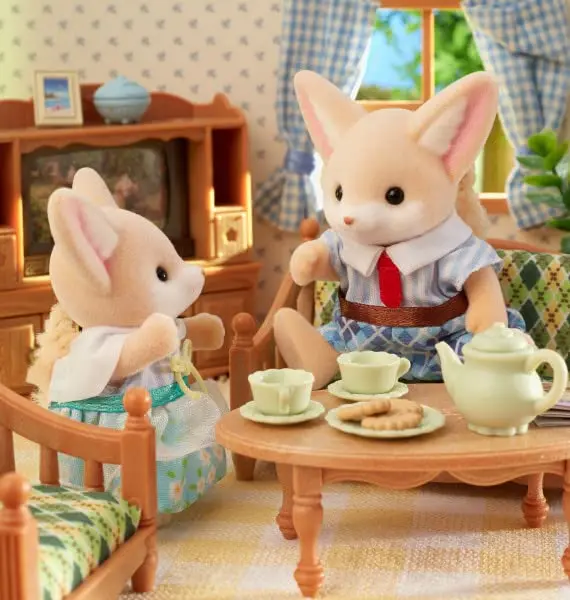 Calico Critters Fennec Fox Twins Collectible Dollhouse Dolls | Poseable Twin Figures for Kids 3+ - view 11