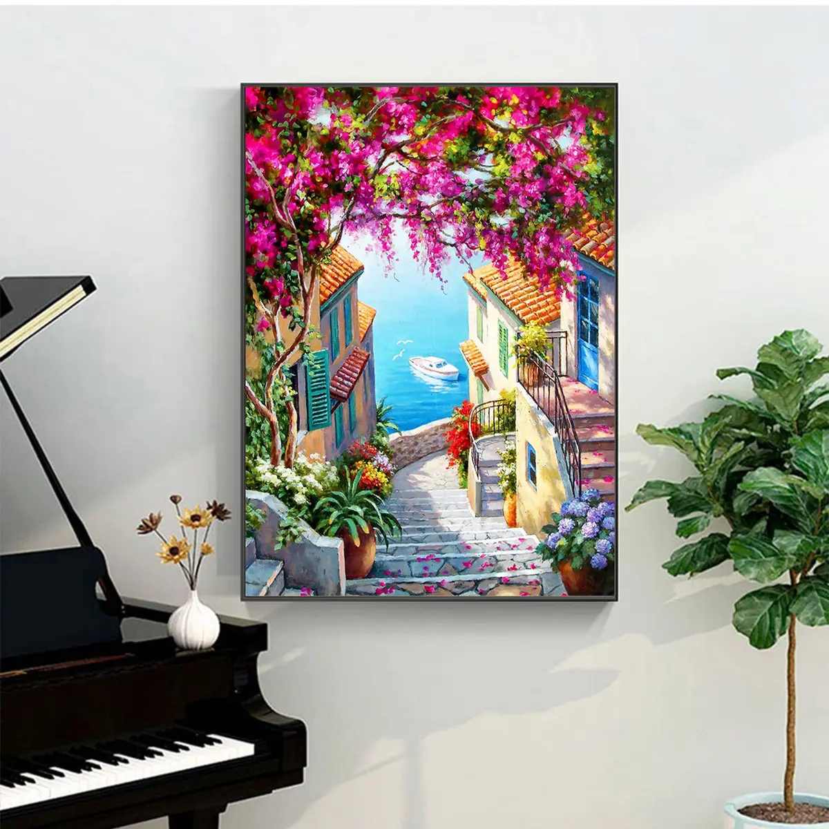 Amphol Paint by Number for Adults | Easy DIY Canvas Painting Kit 16"x20" - view 2
