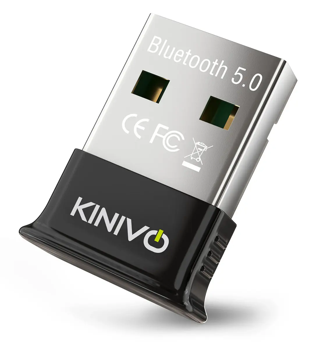 Kinivo USB Bluetooth Adapter for PC (BT5.0, Plug & Play Wireless Dongle Receiver for Ubuntu, Windows 11/10/8.1) – Works with Laptops, Headsets, Speakers, Mouse, Keyboard, Printers, Gaming Controllers - main product image