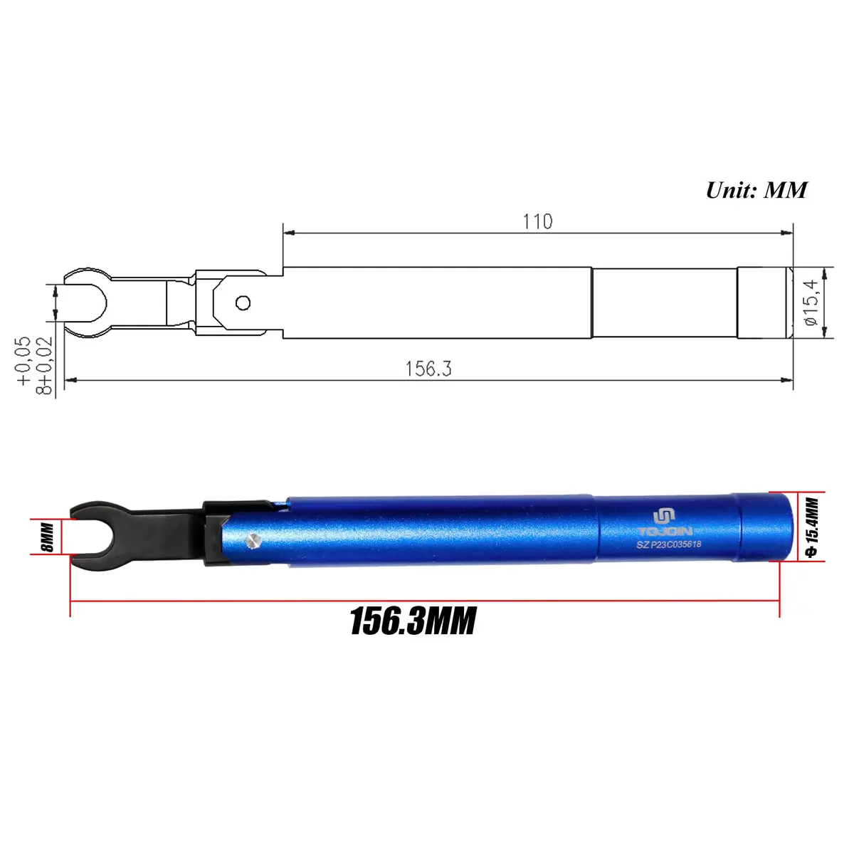 UU TOJOIN SMA Torque Wrench 8mm Opening | 0.9 N·m for RF Connectors, Blue - view 2