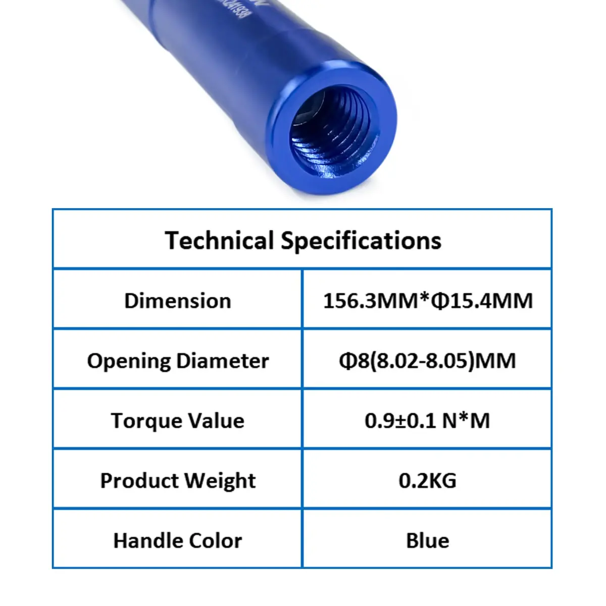 UU TOJOIN SMA Torque Wrench 8mm Opening | 0.9 N·m for RF Connectors, Blue - view 3