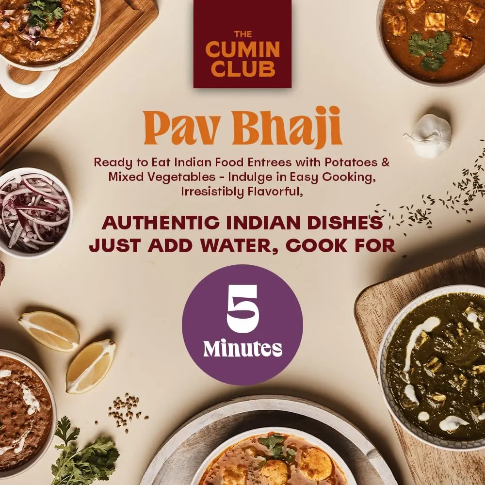 the cumin club Pav Bhaji Pack of 5 | Authentic Indian Street Food in Minutes - view 2