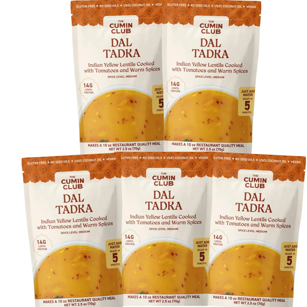the cumin club Dal Tadka (Yellow Lentil) | Authentic Indian Meal, Vegetarian & Gluten-Free - main product image