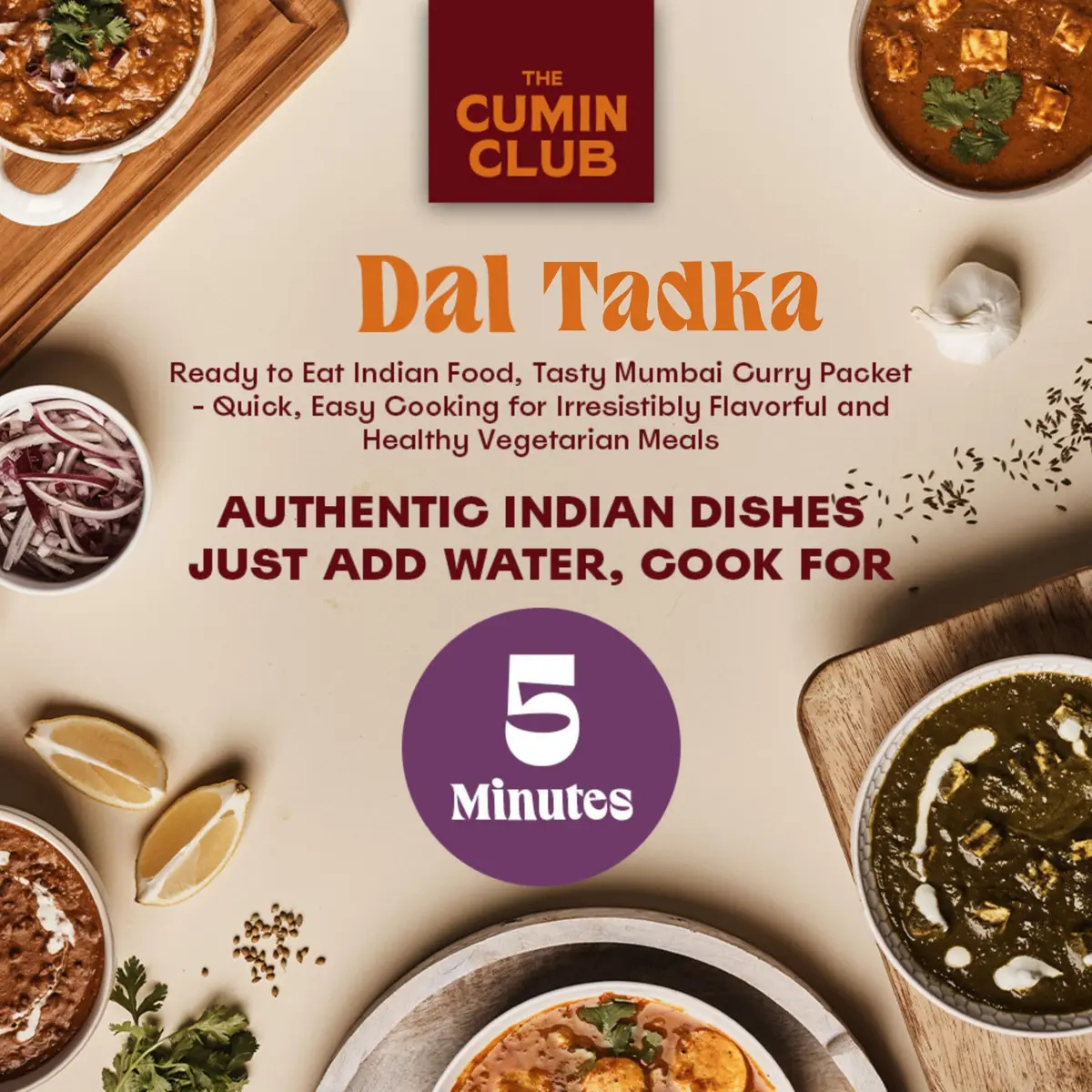 the cumin club Dal Tadka (Yellow Lentil) | Authentic Indian Meal, Vegetarian & Gluten-Free - view 2