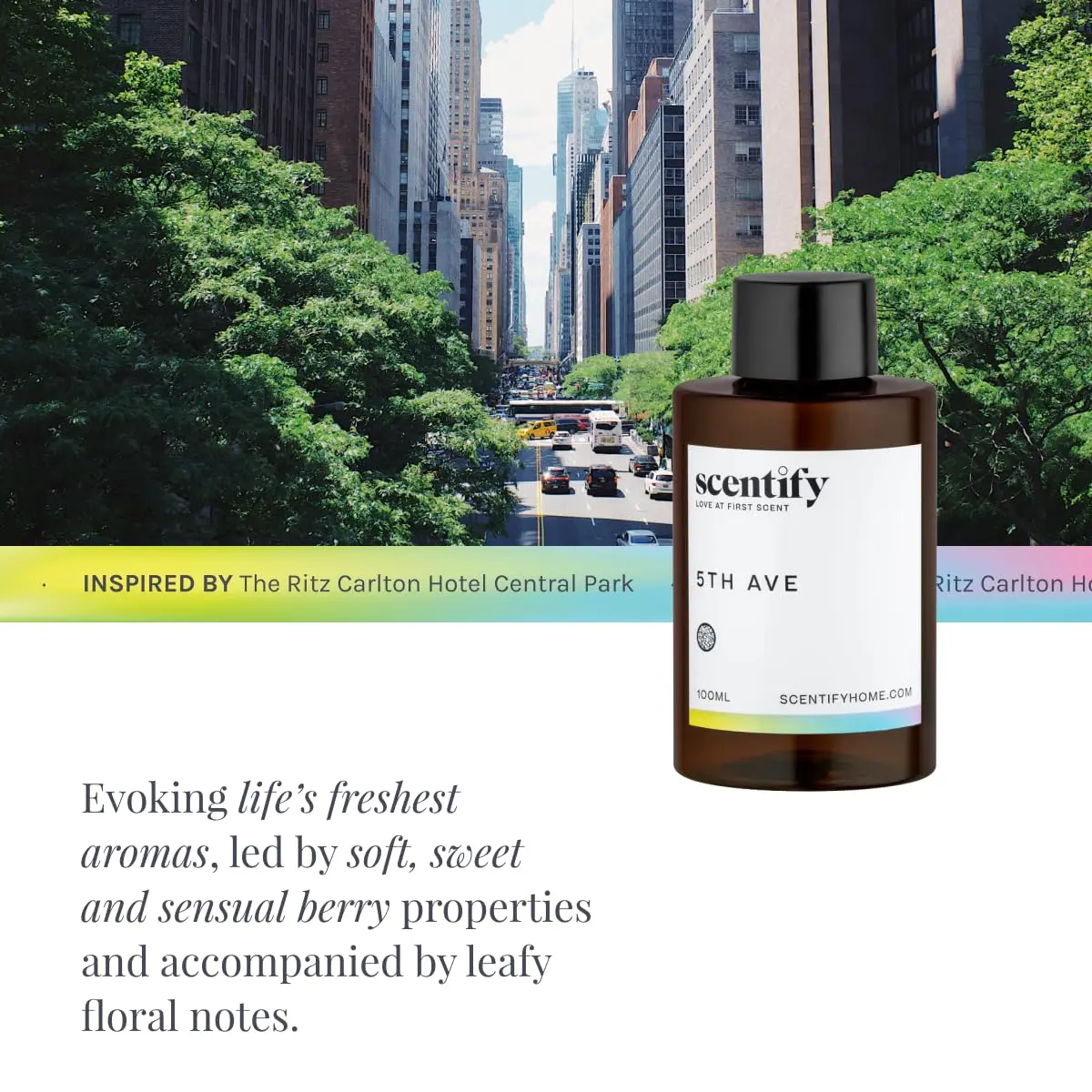 Scentify 5th Ave Aroma Oil Refill 100ml | Luxurious Diffuser Fragrance for Relaxation - view 4