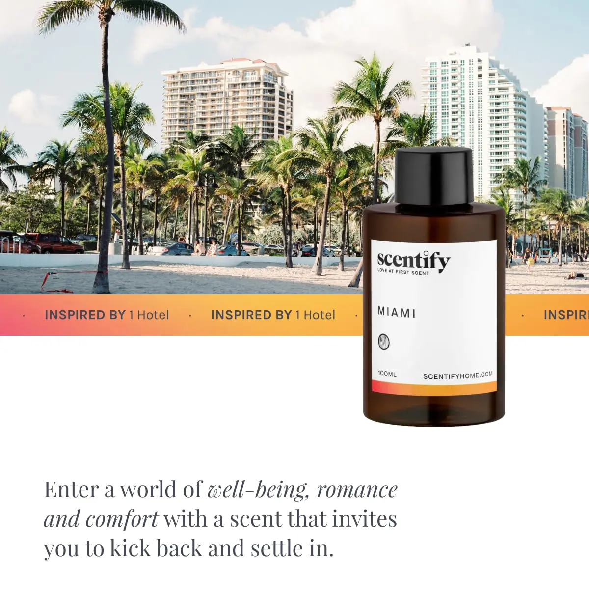 Scentify Miami Aroma Oil Refill 100ml | Luxurious Diffuser Oil with Cashmere & Coconut Notes - view 4