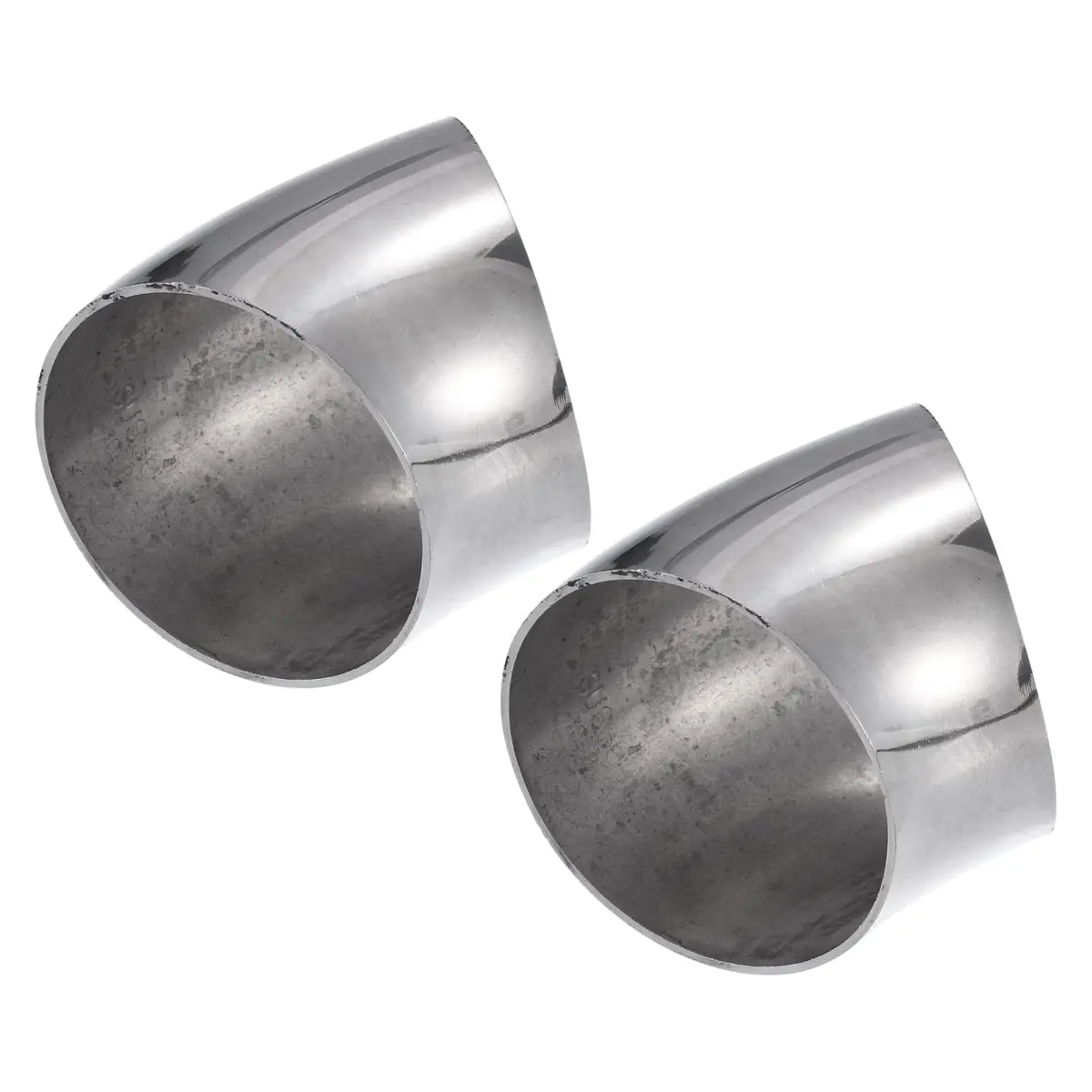 X AUTOHAUX 2pcs OD 2.5 Inch 45 Degree Exhaust Elbow Pipe | Durable Stainless Steel, Universal Fit - main product image