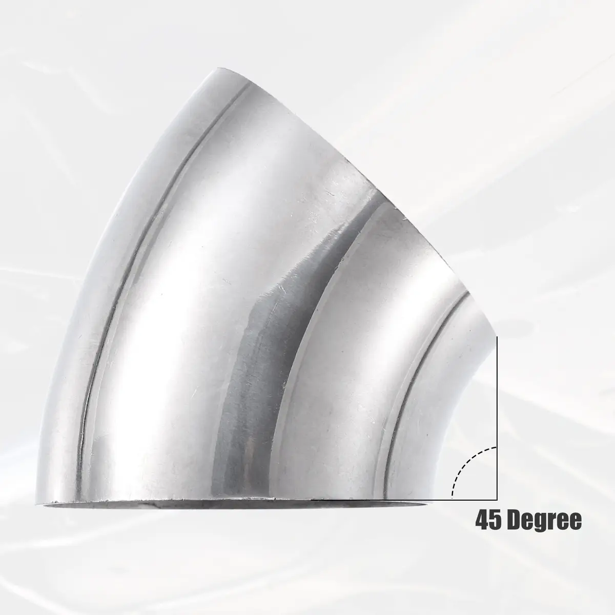 X AUTOHAUX 2pcs OD 2.5 Inch 45 Degree Exhaust Elbow Pipe | Durable Stainless Steel, Universal Fit - view 5