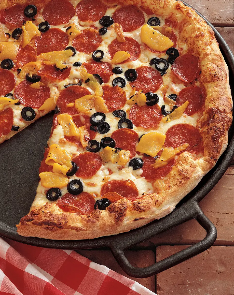 Lodge 14 Inch Seasoned Cast Iron Pizza Pan & ScraperPK 2-Pack | Oven-Safe, Nonstick, Durable - view 4