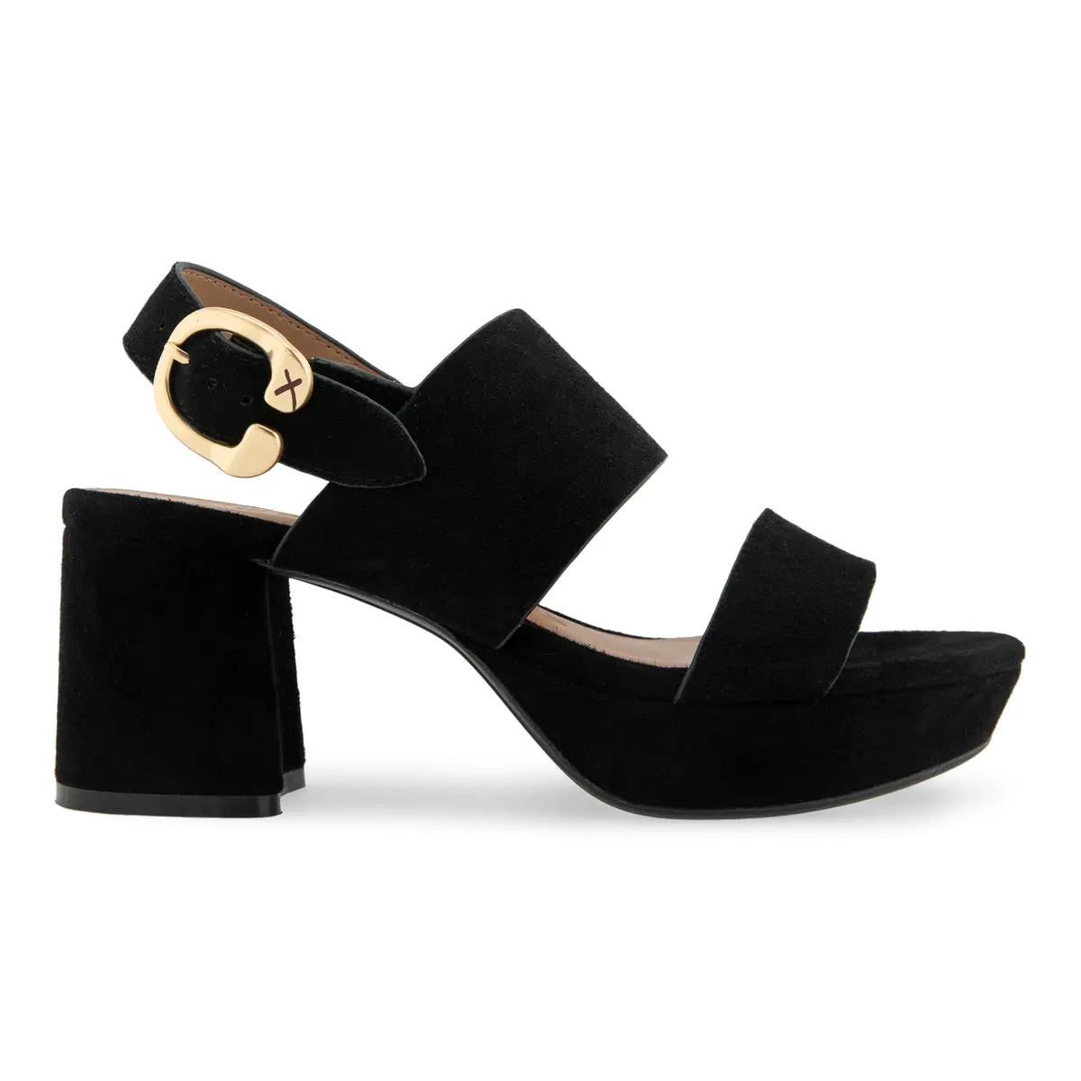Aerosoles Camera Black Suede 11 B (M) | Platform Heel, Cushioned Insole, Buckled Strap, Supportive Comfort - view 8