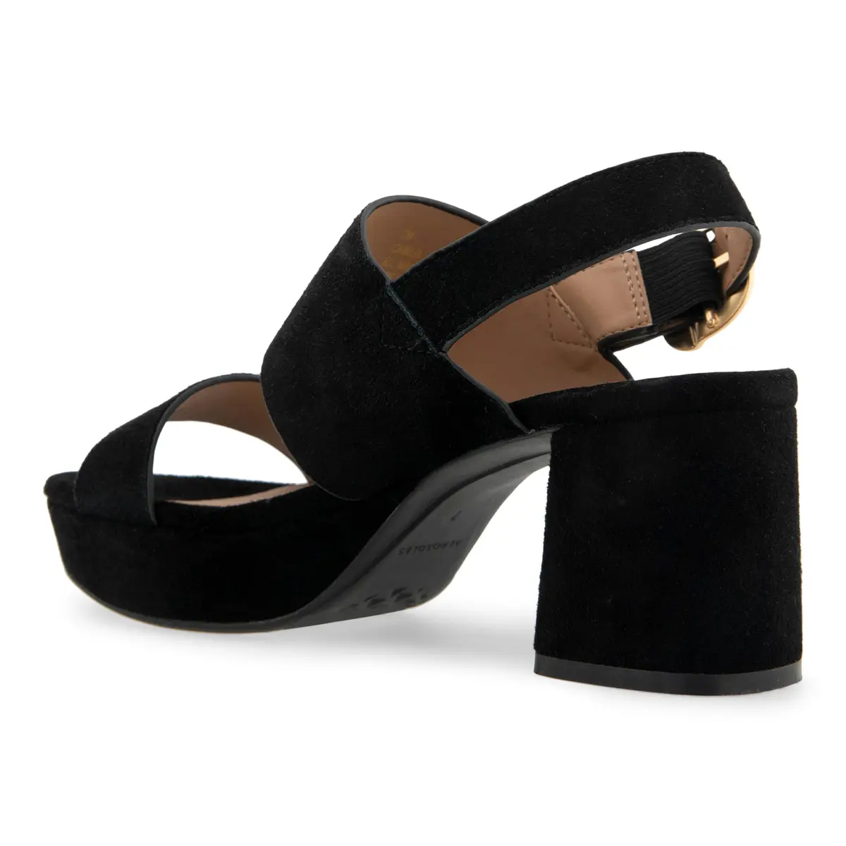 Aerosoles Camera Black Suede 11 B (M) | Platform Heel, Cushioned Insole, Buckled Strap, Supportive Comfort - view 9