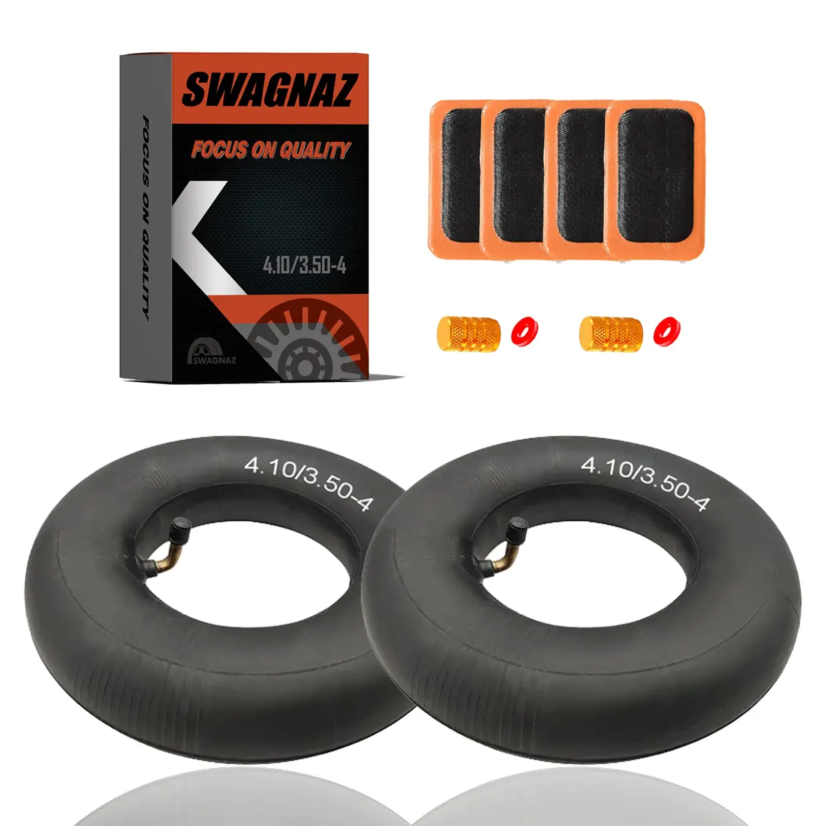 Swagnaz 4.10/3.50-4 Inner Tube | 2-Pack, 10-inch Diameter, 4.1-inch Width - view 8