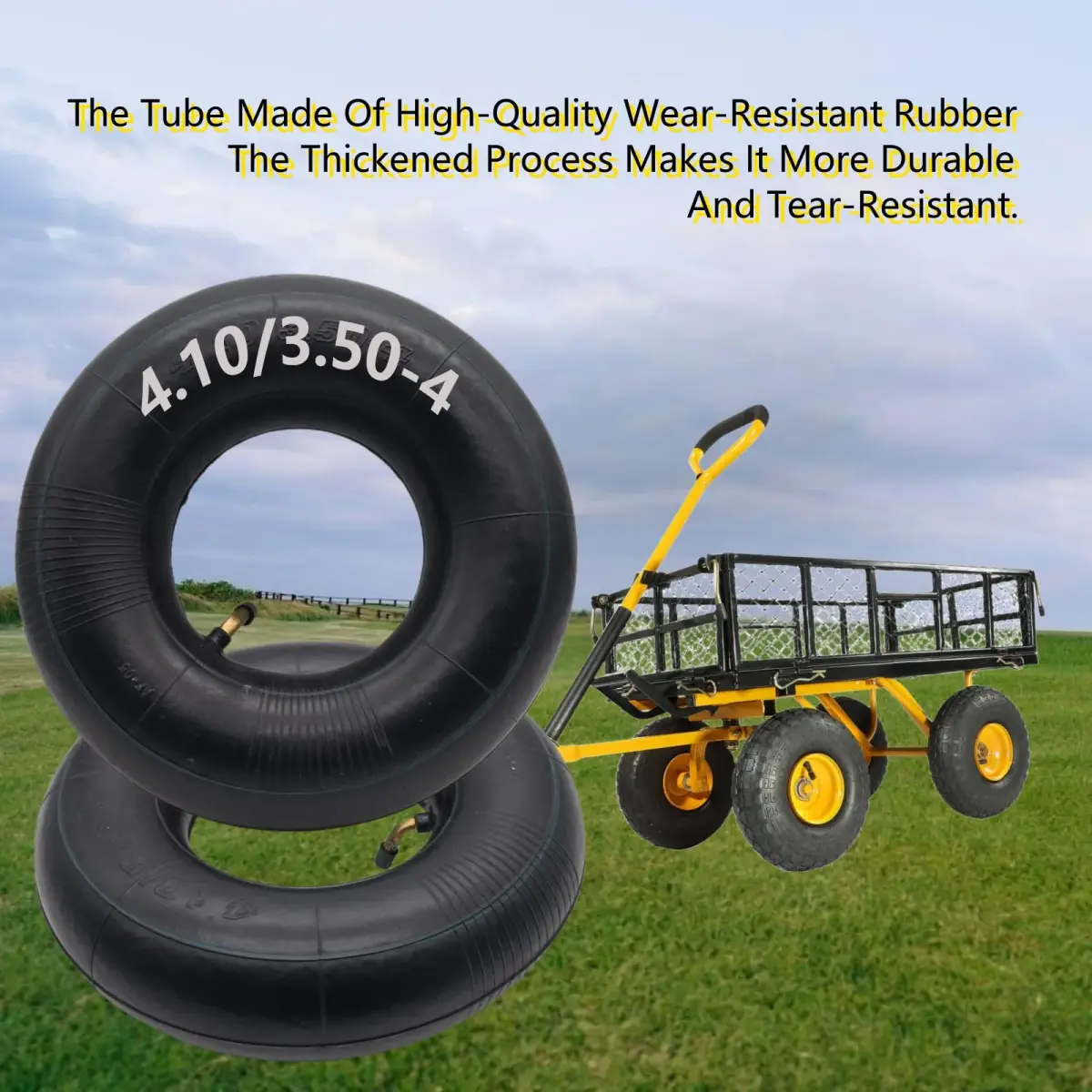 Swagnaz 4.10/3.50-4 Inner Tube | 2-Pack, 10-inch Diameter, 4.1-inch Width - view 4
