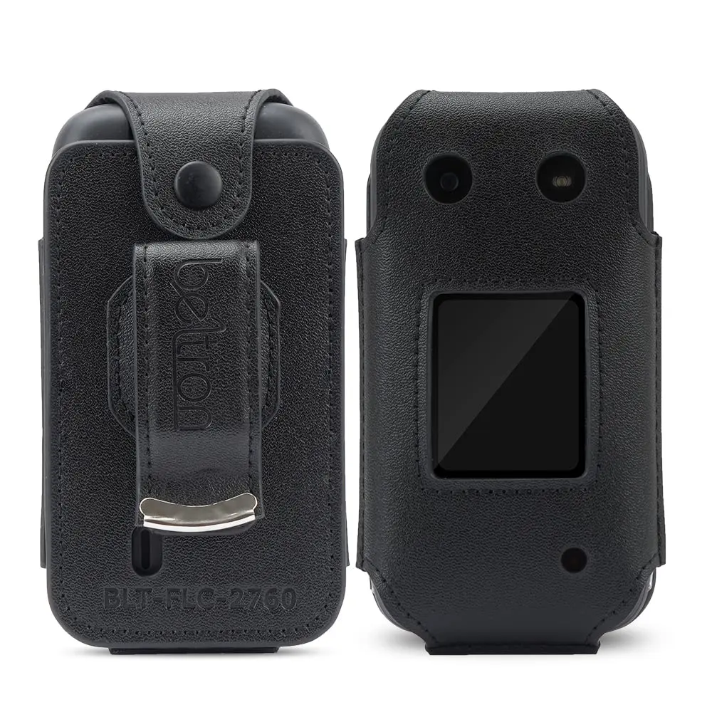 BELTRON Leather Fitted Case for Nokia 2760, Nokia 2780 Flip Phone | Secure Leather Cover with Belt Clip - view 2