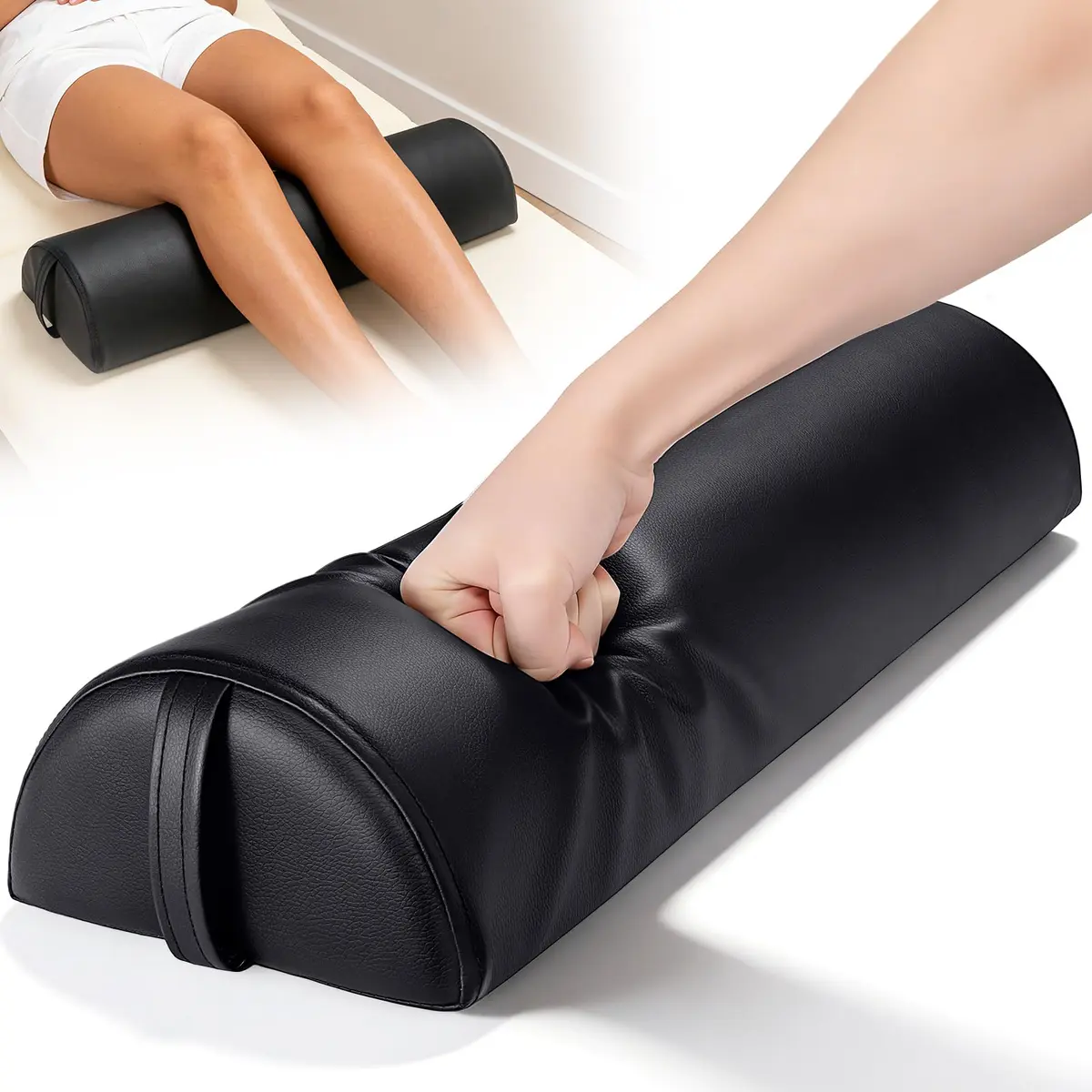 Noverlife Large Massage Bolsters for Under Legs 24x8x4 in Half Moon Pillow - main product image