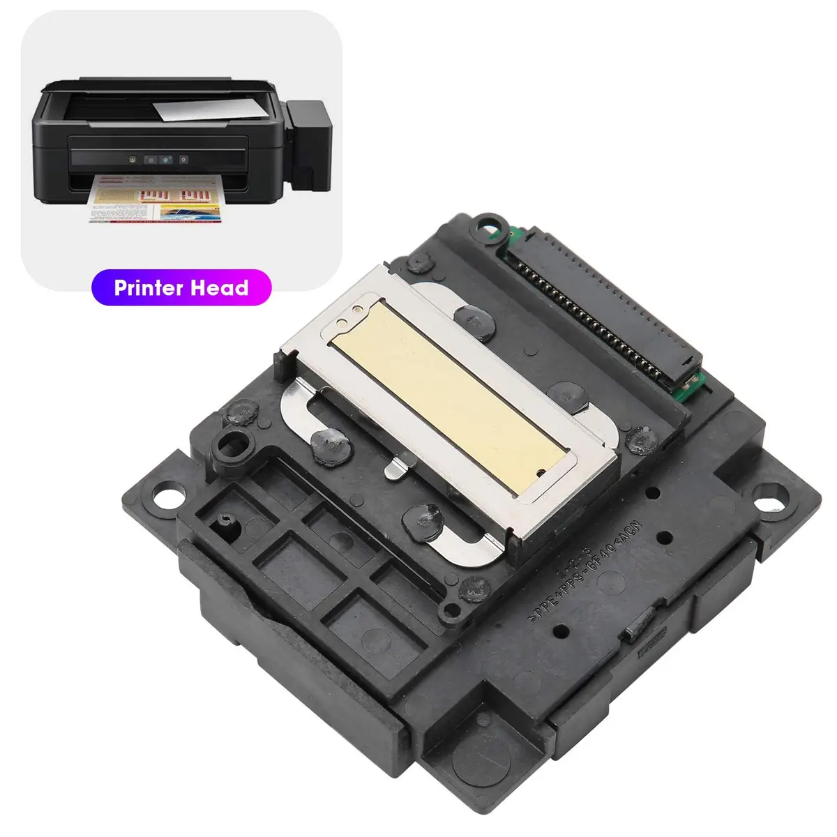 Cuifati Replacement Print Head for Epson L300 L358 L365 L550 L551 L350 L353 L360 L381 L385 PX405 PX435 L301L303 L351 L353 L551/310 L358 ME303 Printers | Black - view 3
