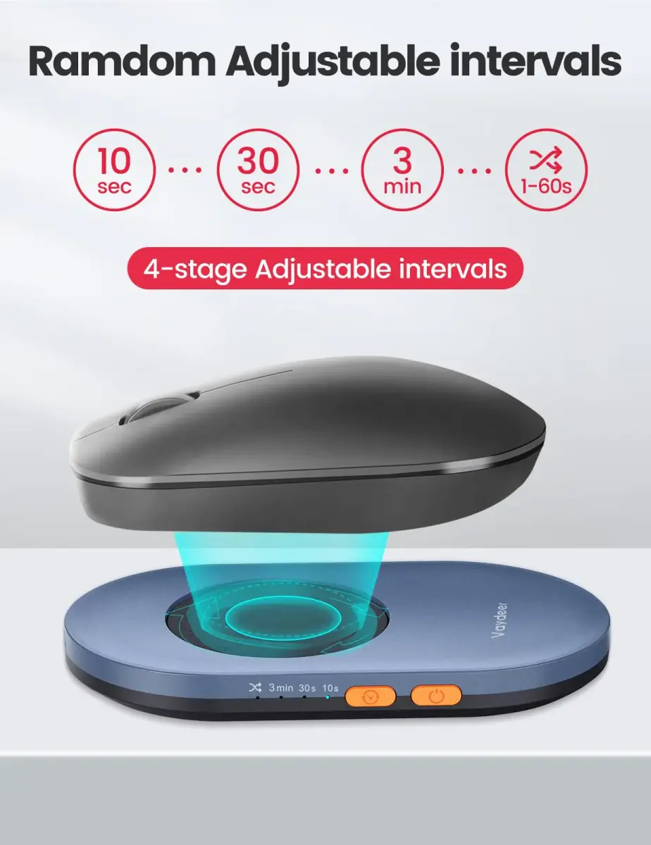 Vaydeer Air 3 Mouse Jiggler with Adjustable Timer, Dark Blue | Keeps Computer Active - view 3