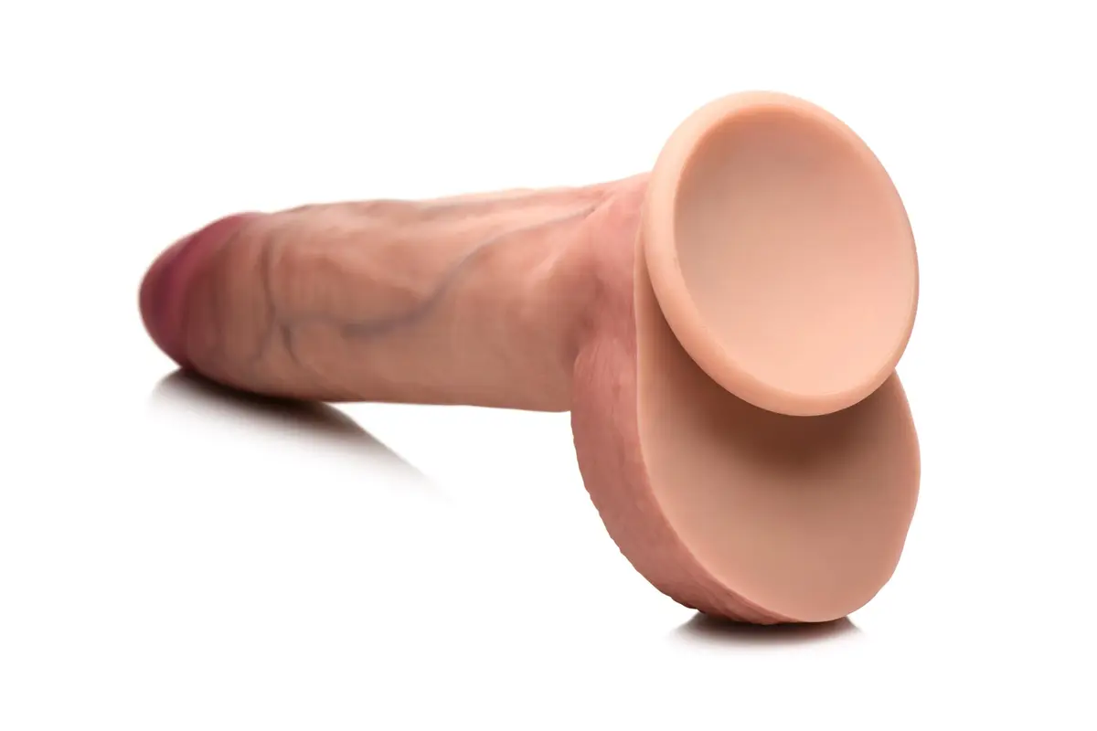 CURVE TOYS Jock 10" Dual Density Silicone Dildo with Balls 25.4cm (10 Inch) | Realistic Feel for All - view 6