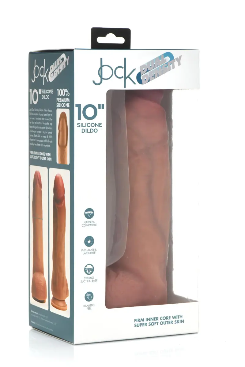 CURVE TOYS Jock 10" Dual Density Silicone Dildo with Balls 25.4cm (10 Inch) | Realistic Feel for All - view 7