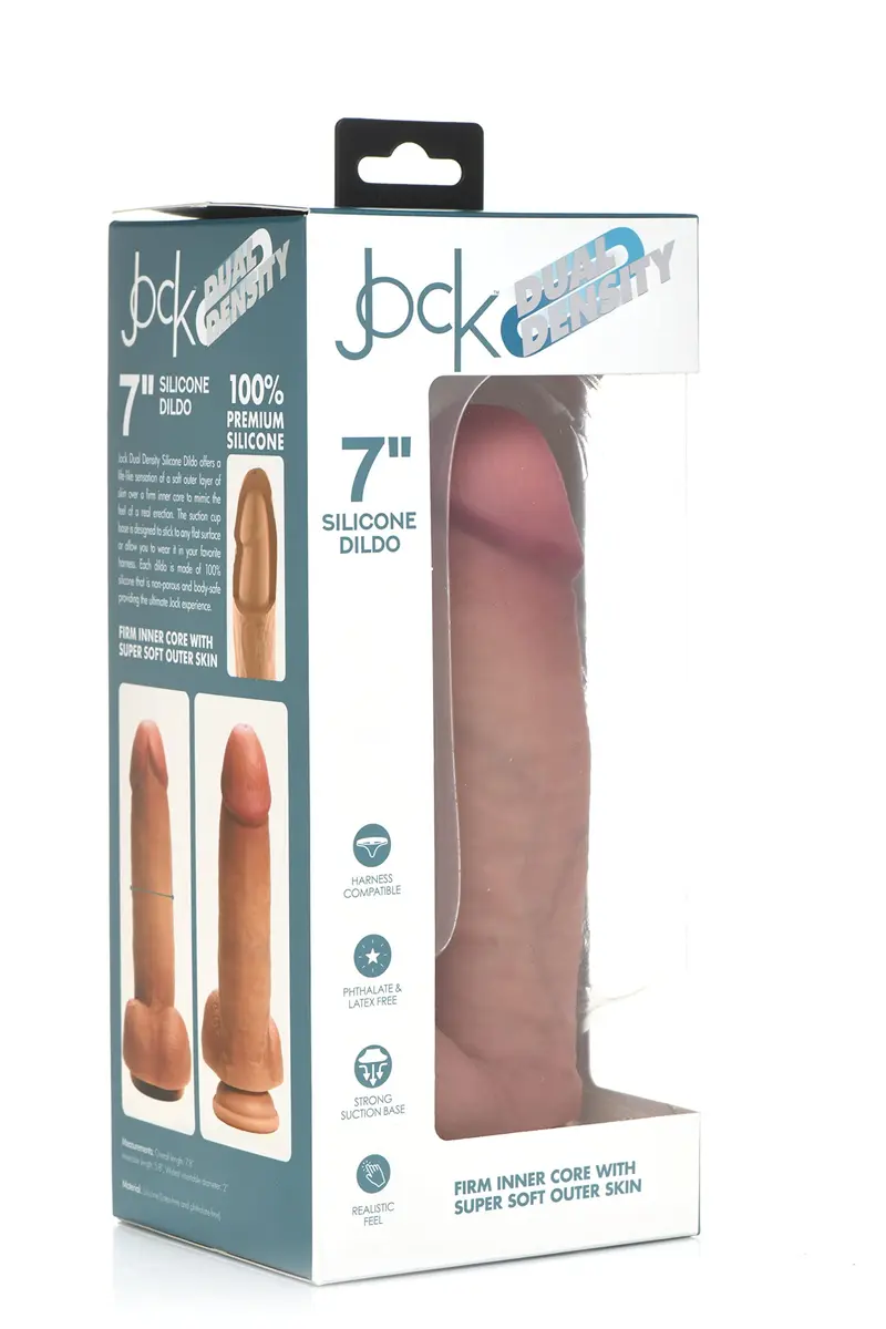 CURVE TOYS Jock 7" Dual Density Silicone Dildo with Balls 18cm (7 Inch) | Realistic Feel for Couples - view 7