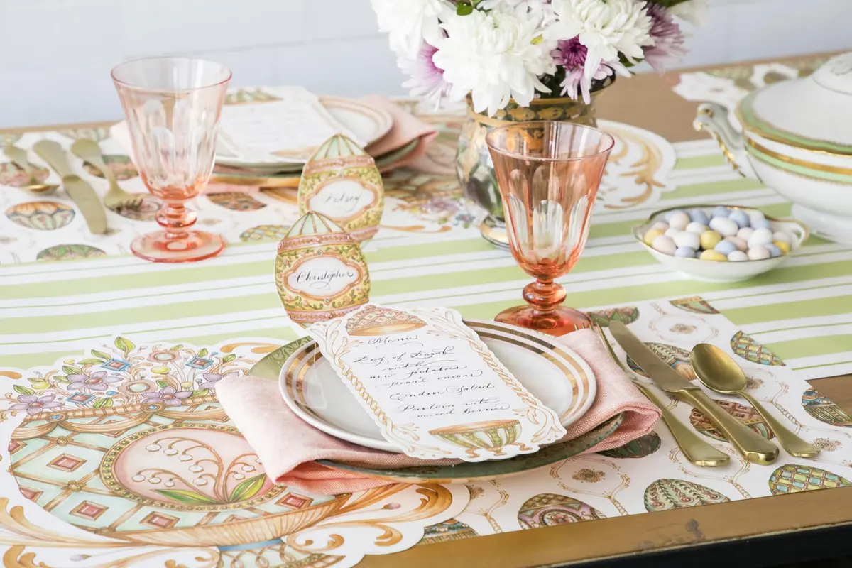 Hester & Cook Striped Paper Table Runner - Disposable Roll 20ft x 25in | Modern & Classic Decor - view 3