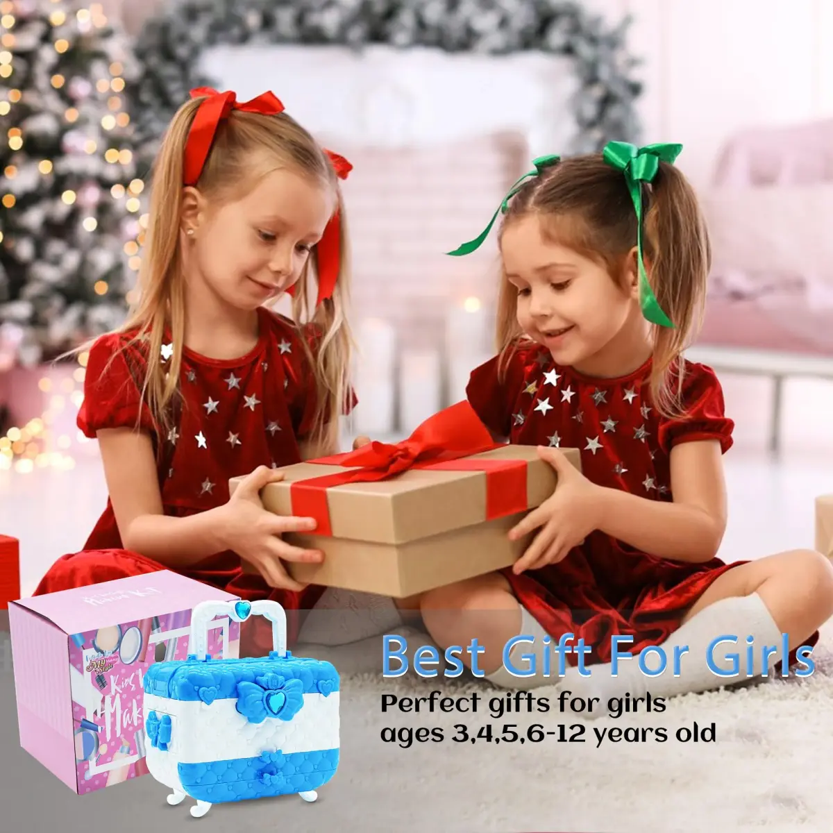 Mrabbitoo Kids Makeup Set for Girls 57 Pcs | Non-Toxic Washable Play Makeup Kit with Case - view 7
