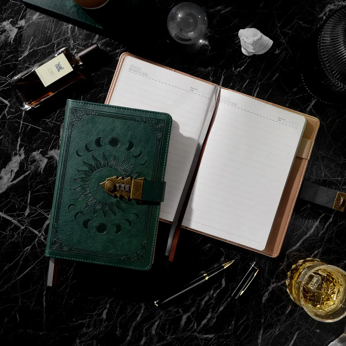 ZXHQ Lock Journal with Pen, A5 Refillable Diary with Combination Lock, 224 Pages | Secure Personal Organizer - view 3