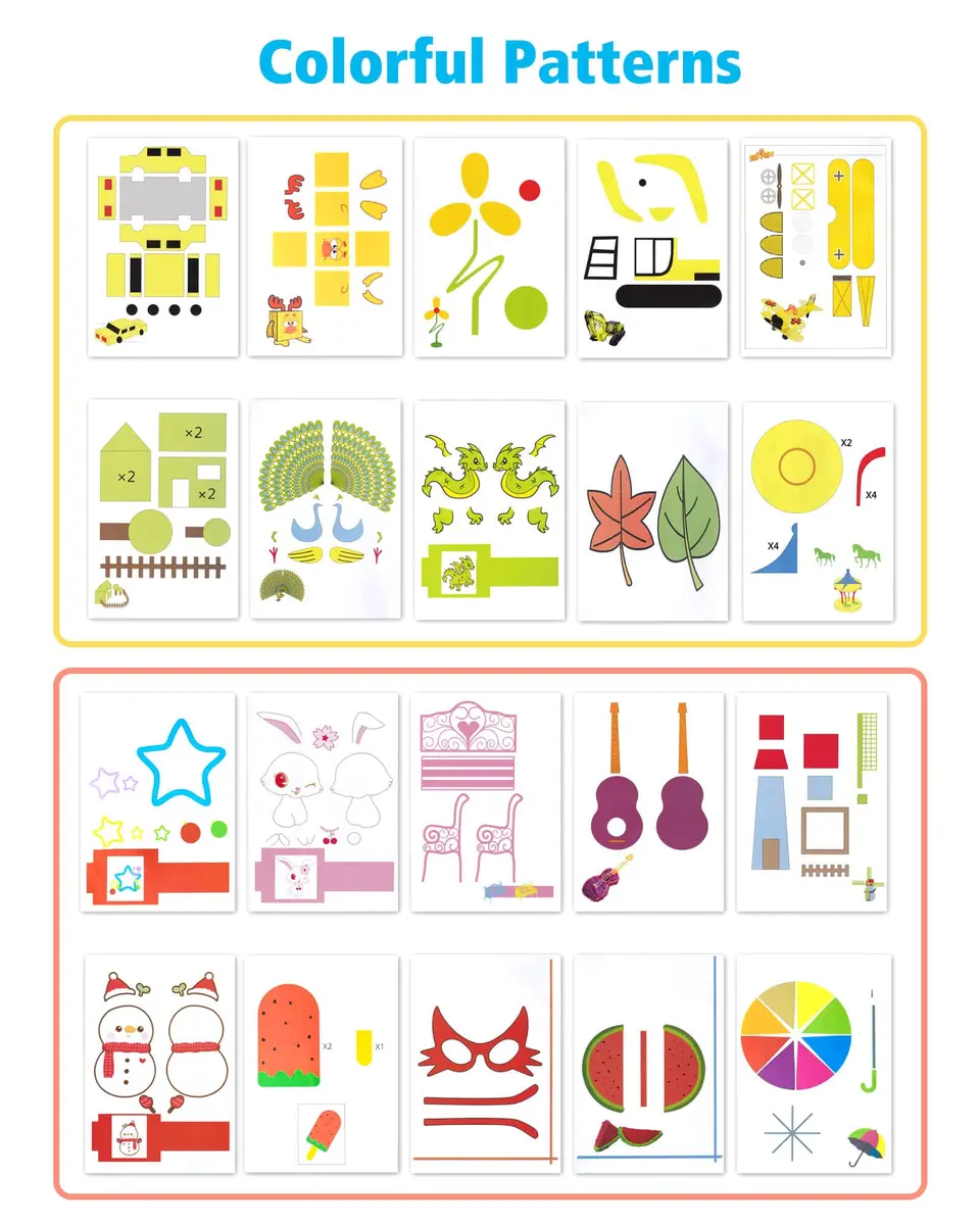 Vomika 3D Pen Printing Drawing Book with 40 Pattern Templates Stencils, 17 x 25 cm (6.7 x 9.8 in) - view 2
