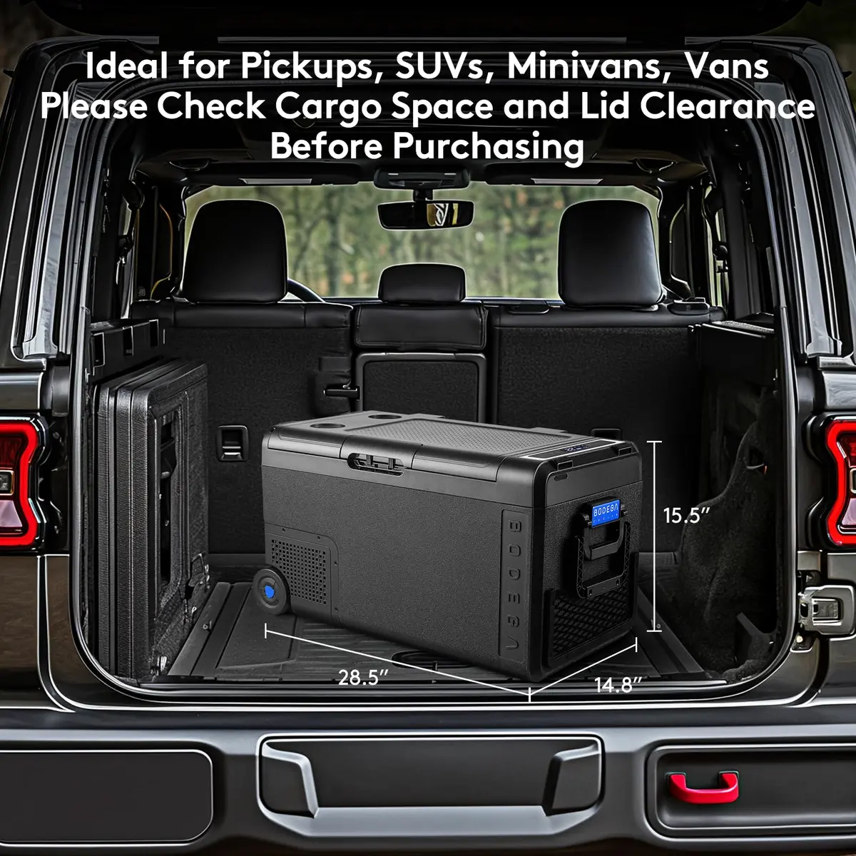 BODEGA 12V Car Refrigerator 40 Quart Portable Freezer APP Control | Dual Compartments, -4℉-68℉, 38L - view 4