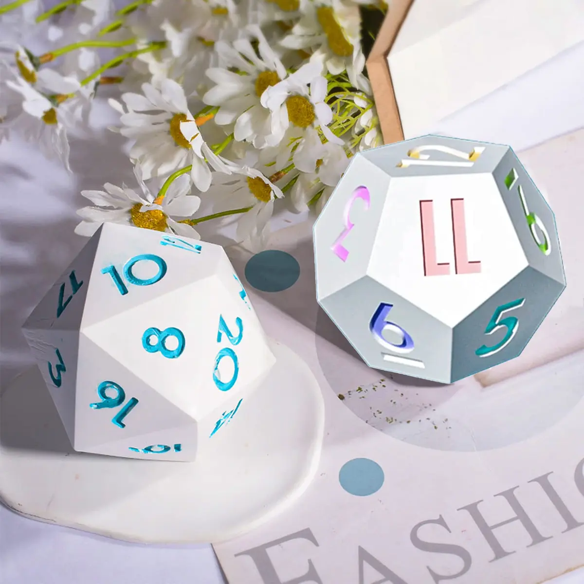 Wehous Large Dice Resin Molds 2 Styles | Silicone Dice Mold for Epoxy Resin & DIY Home Decor - view 3