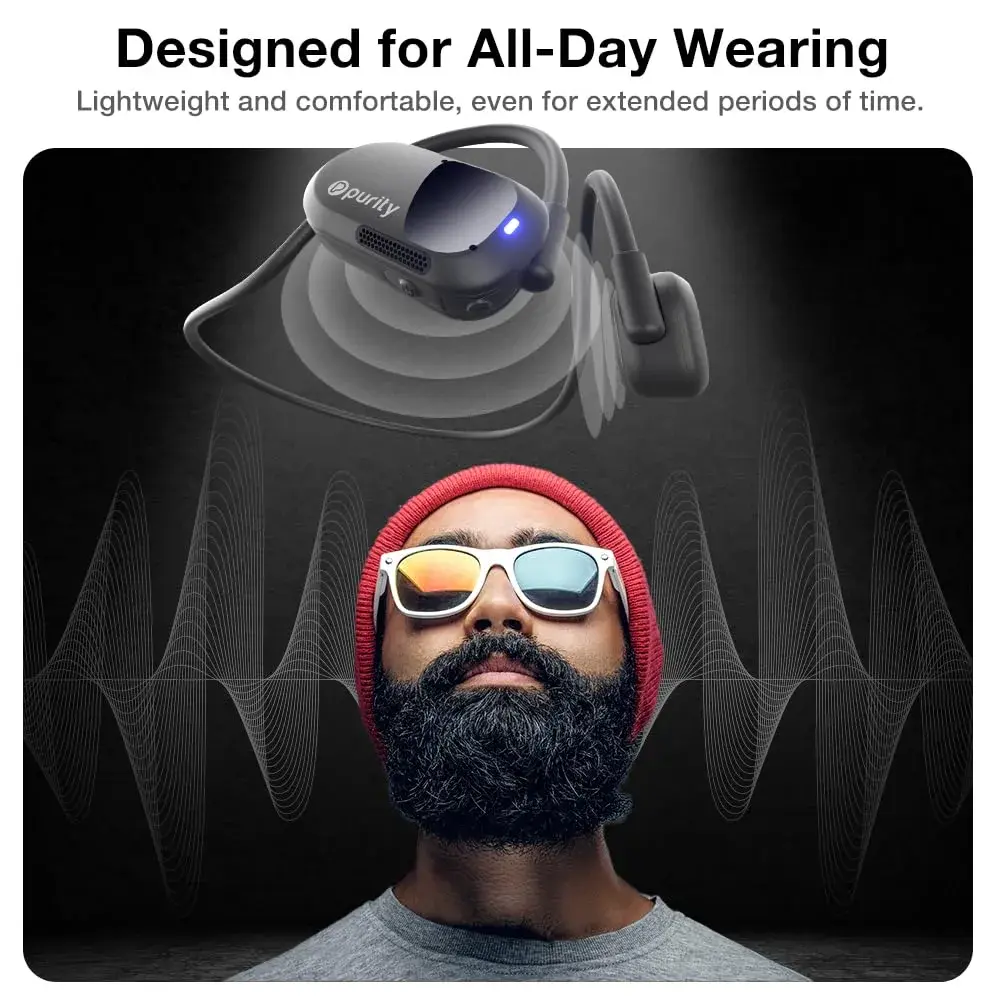 Purity Air Open Ear Wireless Headphones with Dual Mic | 15mm Drivers, IPX5 Water Resistant - view 3