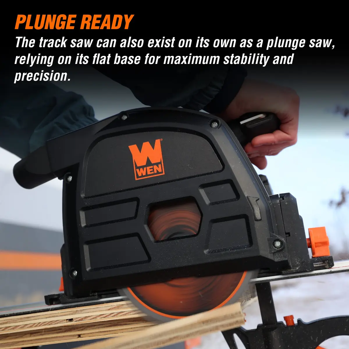 WEN 20V Max Cordless 6.5-Inch Track Saw | Brushless, Variable Speed, Two 4.0 Ah Batteries - view 2