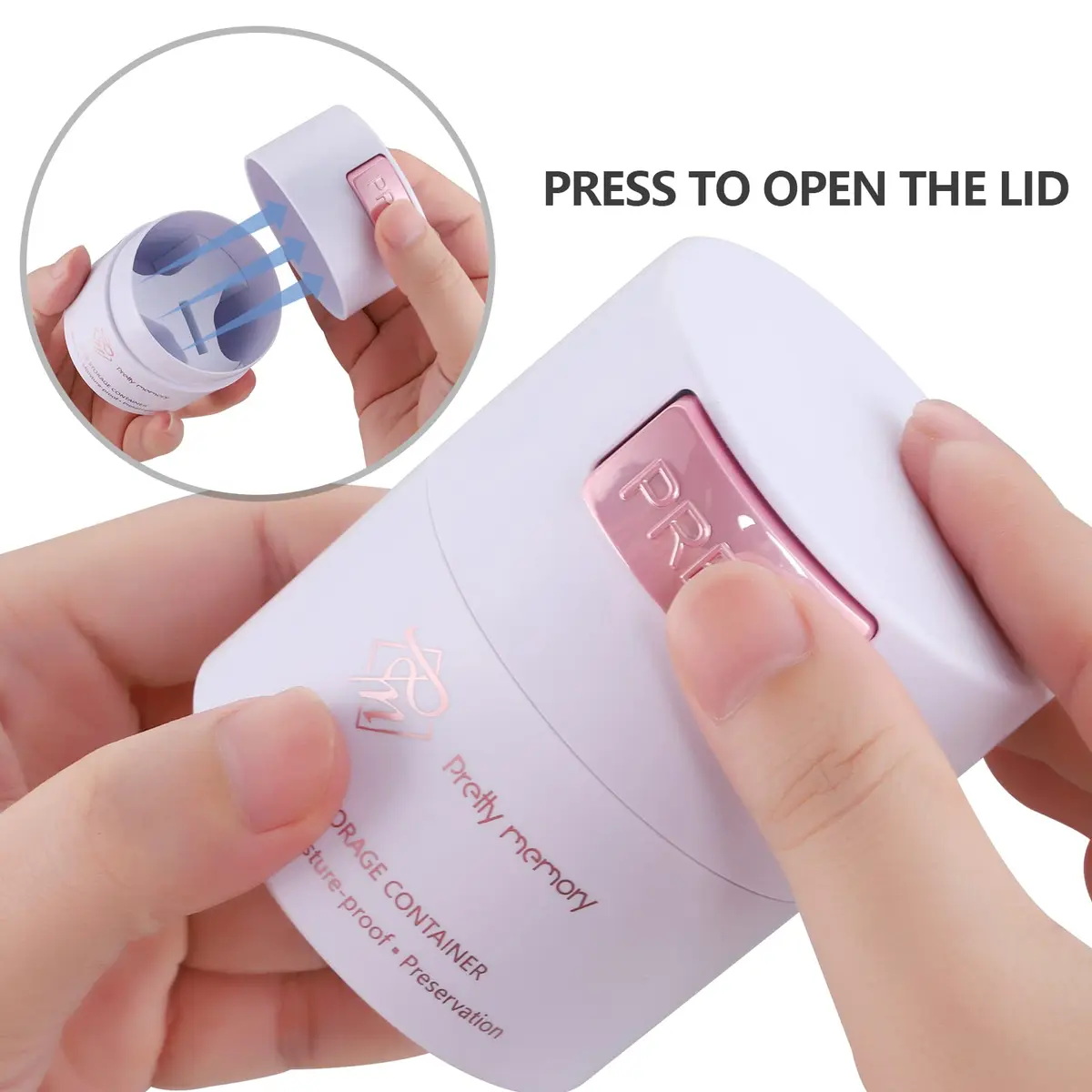 Pretty memory Glue Storage Container for Eyelash Extensions Adhesive Jar | Vacuum Seal for Freshness - view 5