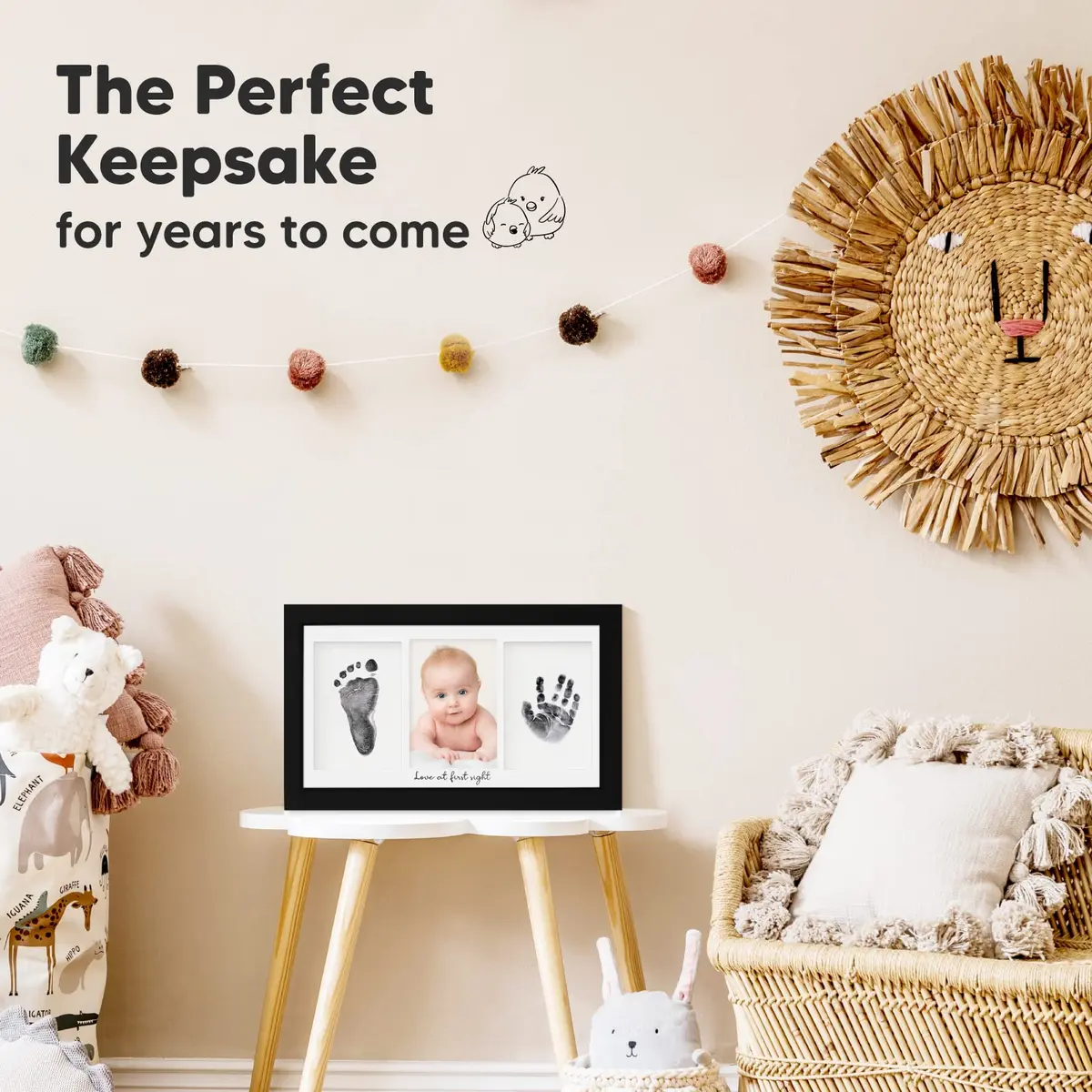 KeaBabies Inkless Hand & Footprint Kit, Newborn Keepsake, Onyx Black | Mess-Free Memory Maker - view 7