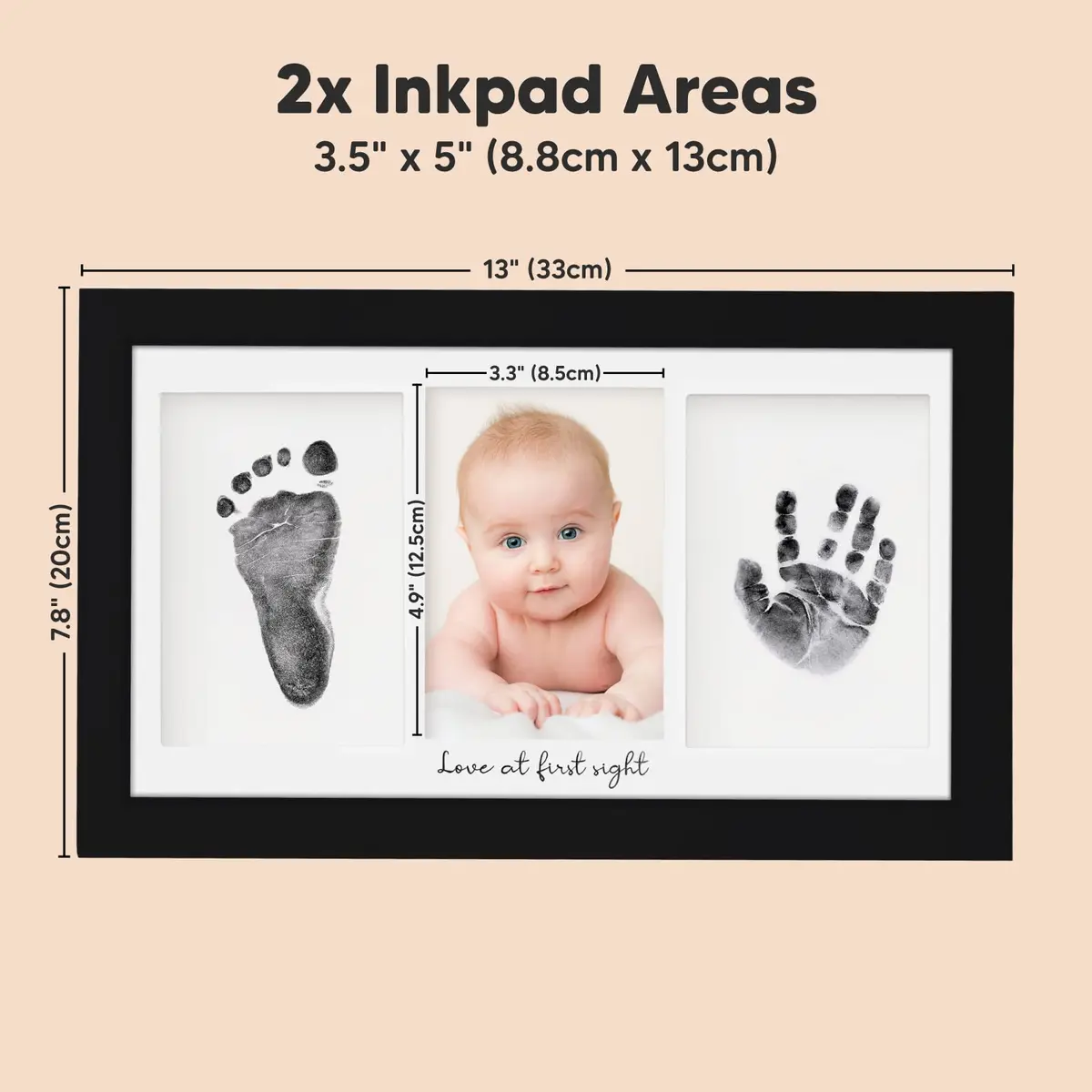 KeaBabies Inkless Hand & Footprint Kit, Newborn Keepsake, Onyx Black | Mess-Free Memory Maker - view 4
