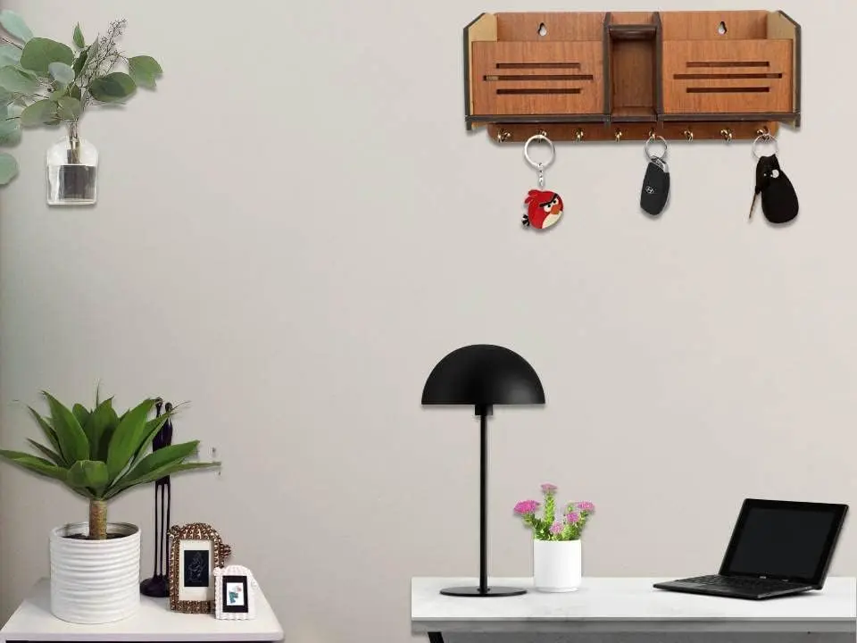 My Dream Carts Wooden Key Holder with Mobile Stand 24cm (9.4in) | Organizer for Home & Office Decor - view 7