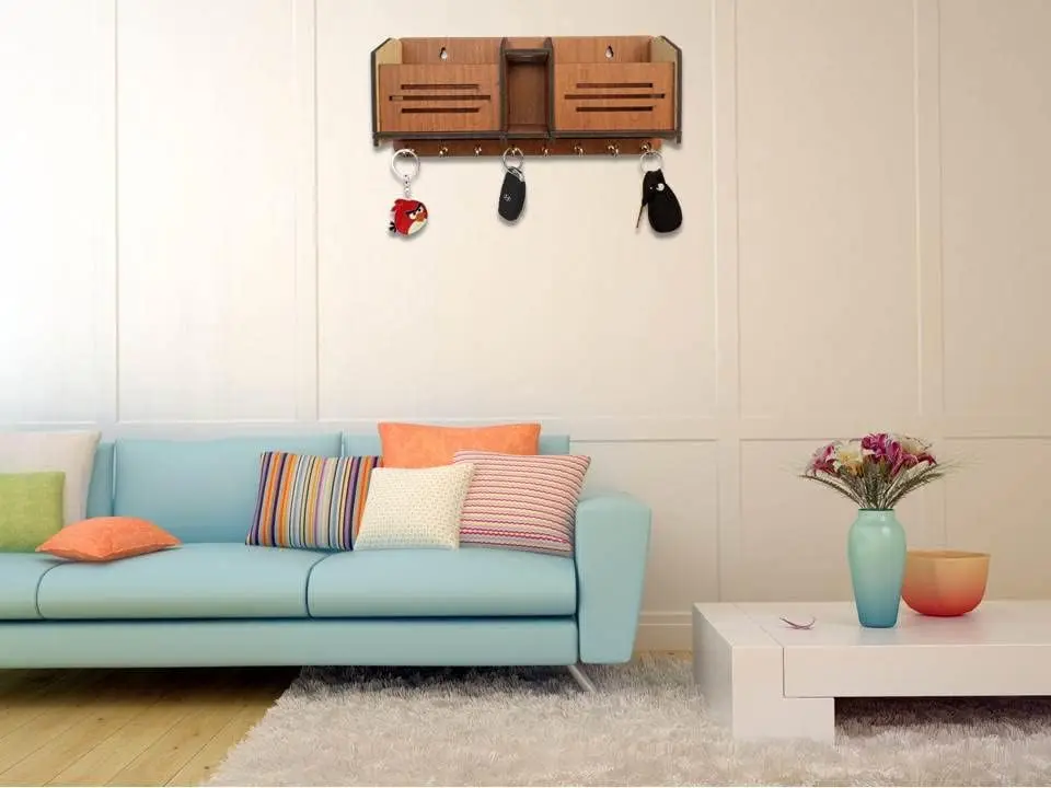 My Dream Carts Wooden Key Holder with Mobile Stand 24cm (9.4in) | Organizer for Home & Office Decor - view 4